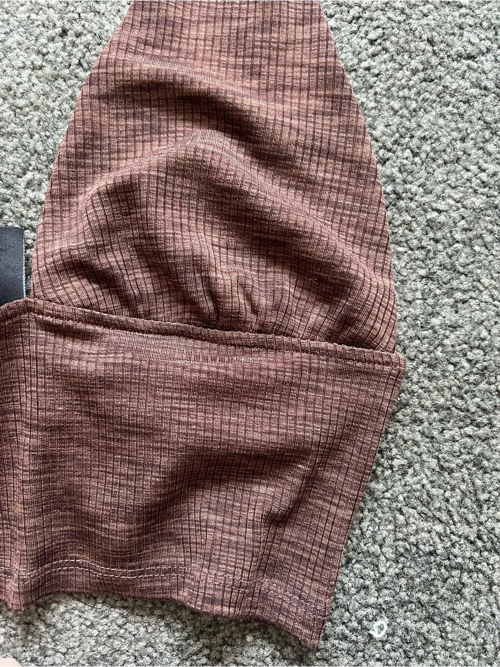 H&M Ribbed Halter Tank Top Rust - Picture 2 of 4